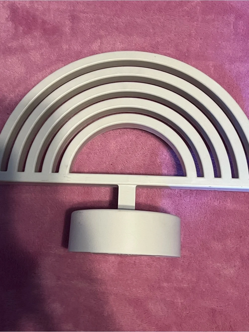 Modern White Rainbow Wall Decor Accent